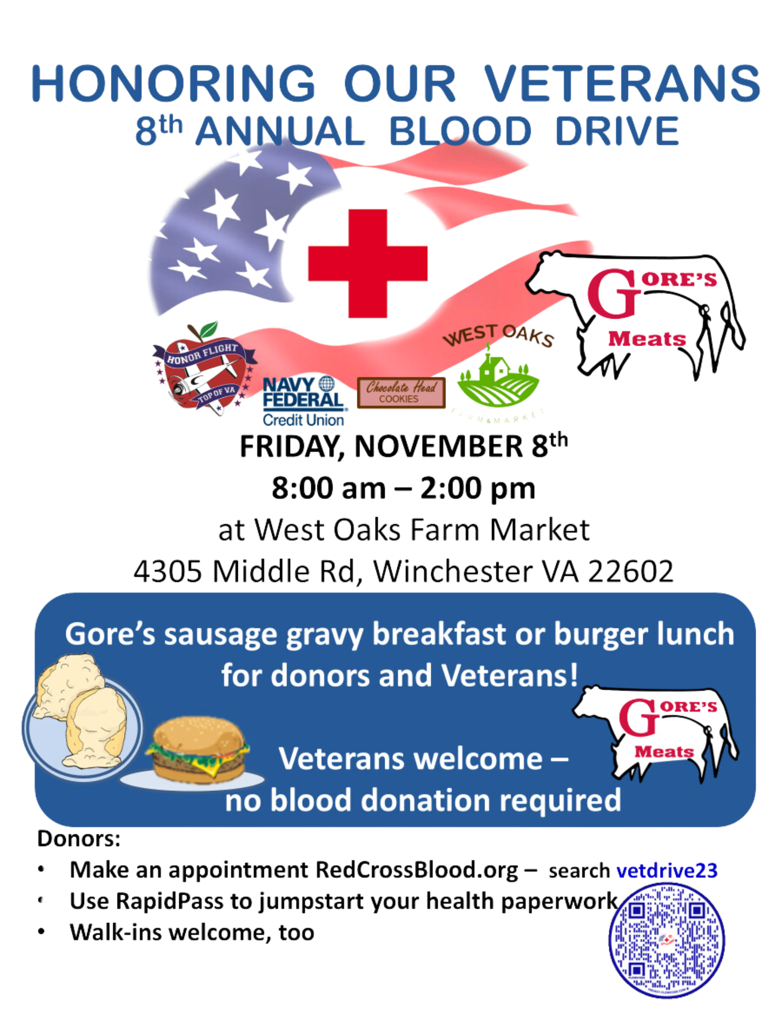 Honor Our Veterans Blood Drive